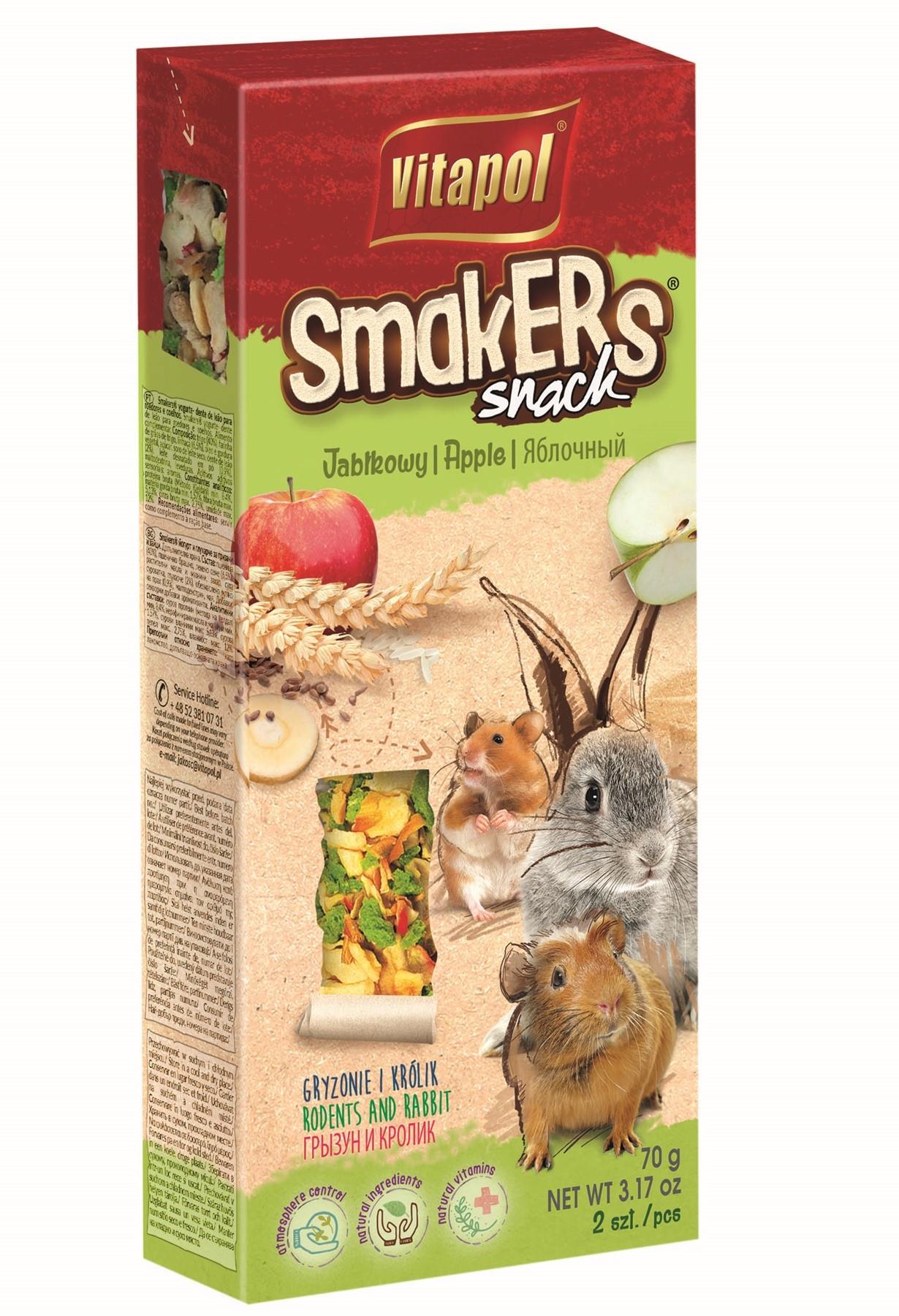 Smakers Snack jabłkowy dla gryzoni i królika 2szt 90g